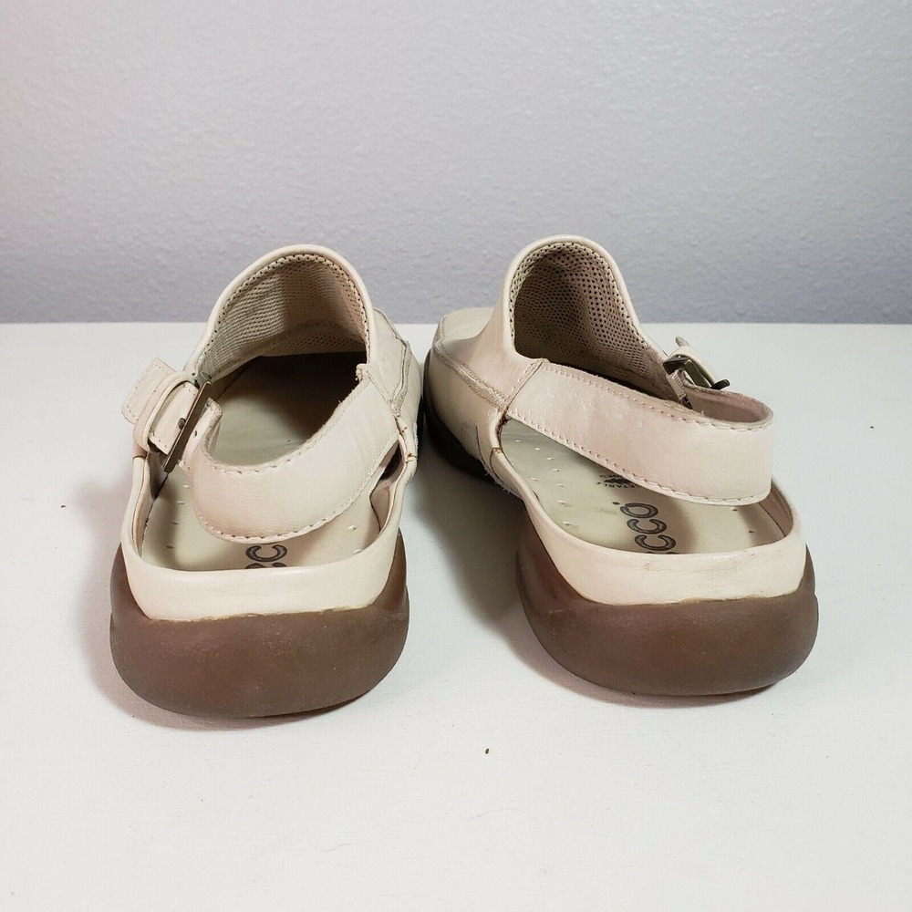 Ecco cream leather sling back mule size 4.5 - Picture 2 of 6